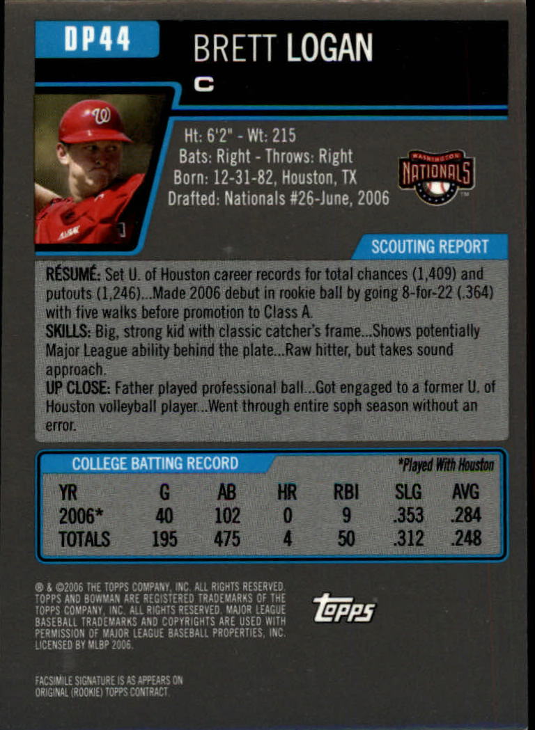 A5010- 2006 Bowman Draft Baseball Assorted Inserts -You Pick- 15+ FREE US SHIP - Picture 190 of 450