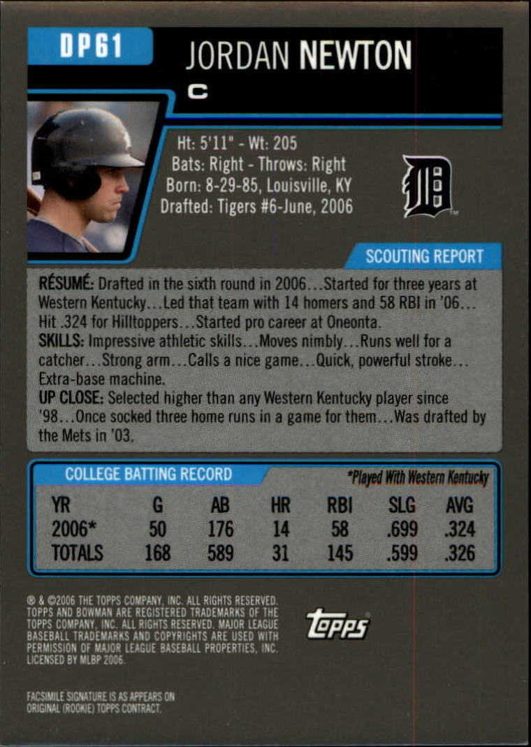 A5010- 2006 Bowman Draft Baseball Assorted Inserts -You Pick- 15+ FREE US SHIP - Picture 220 of 450