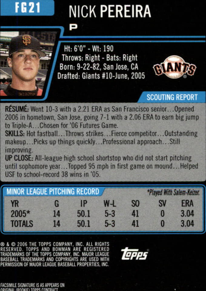 A5010- 2006 Bowman Draft Baseball Assorted Inserts -You Pick- 15+ FREE US SHIP - Picture 264 of 450