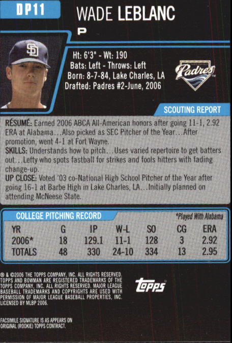 A0678- 2006 Bowman Chrome Draft BB Card #s 1-55+ -You Pick- 15+ FREE US SHIP - Picture 100 of 286