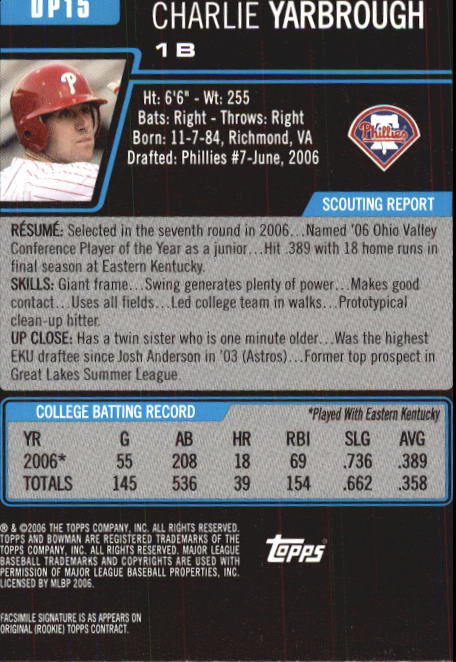 A0678- 2006 Bowman Chrome Draft BB Card #s 1-55+ -You Pick- 15+ FREE US SHIP - Picture 103 of 286