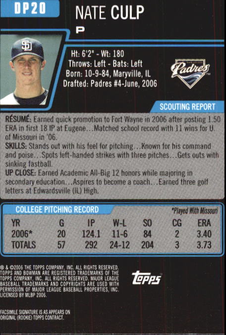 A0678- 2006 Bowman Chrome Draft BB Card #s 1-55+ -You Pick- 15+ FREE US SHIP - Picture 111 of 286