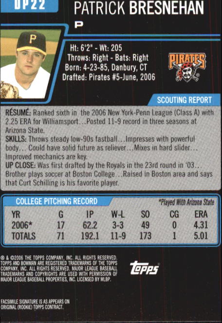 A0678- 2006 Bowman Chrome Draft BB Card #s 1-55+ -You Pick- 15+ FREE US SHIP - Picture 115 of 286