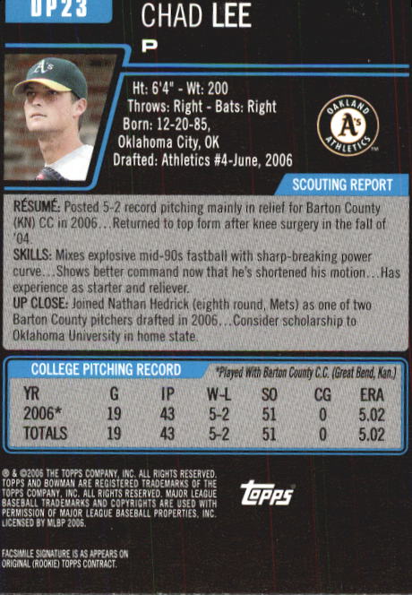 A0678- 2006 Bowman Chrome Draft BB Card #s 1-55+ -You Pick- 15+ FREE US SHIP - Picture 117 of 286