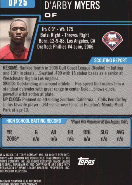 A0678- 2006 Bowman Chrome Draft BB Card #s 1-55+ -You Pick- 15+ FREE US SHIP - Picture 121 of 286