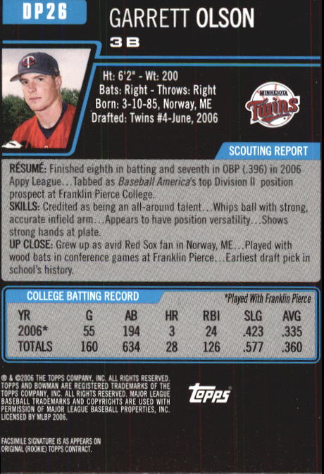 A0678- 2006 Bowman Chrome Draft BB Card #s 1-55+ -You Pick- 15+ FREE US SHIP - Picture 123 of 286