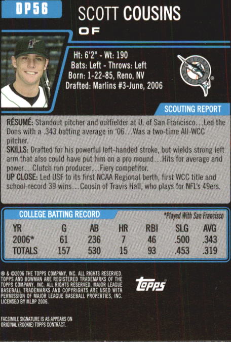 A0678- 2006 Bowman Chrome Draft BB Card #s 1-55+ -You Pick- 15+ FREE US SHIP - Picture 169 of 286