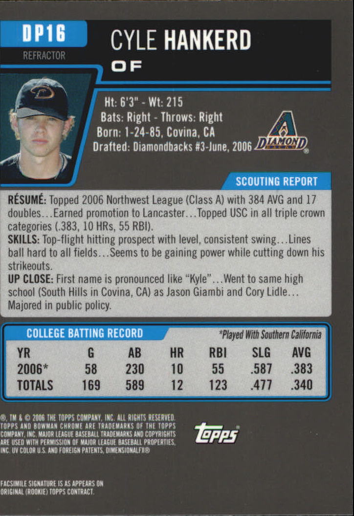 A0678- 2006 Bowman Chrome Draft BB Card #s 1-55+ -You Pick- 15+ FREE US SHIP - Picture 190 of 286