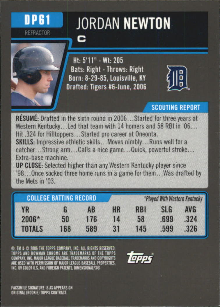 A0678- 2006 Bowman Chrome Draft BB Card #s 1-55+ -You Pick- 15+ FREE US SHIP - Picture 192 of 286