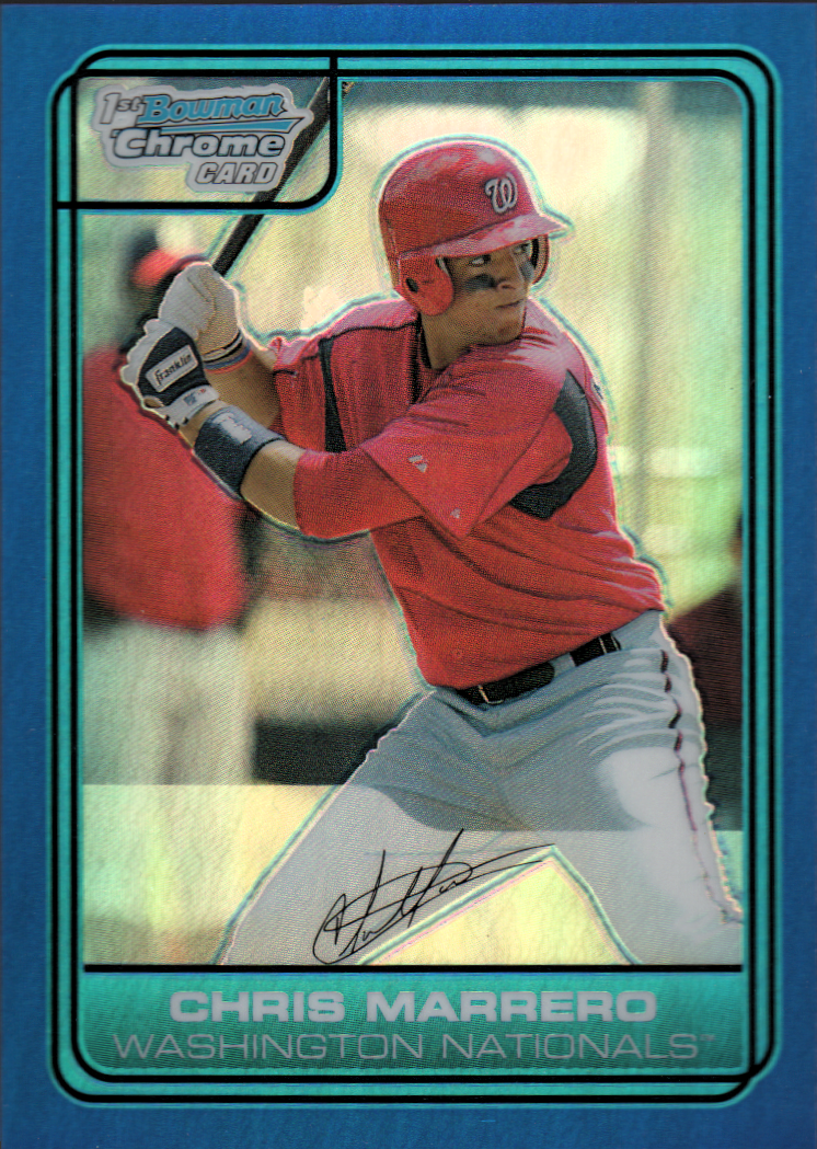 2006 Bowman Chrome Draft Draft Picks Blue Refractors #2 Chris Marrero