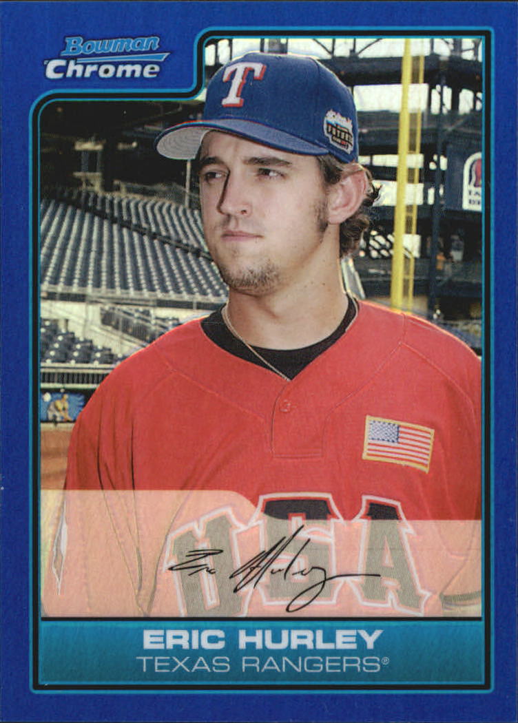 2006 Bowman Chrome Draft Future's Game Prospects Blue Refractors #29 Eric Hurley