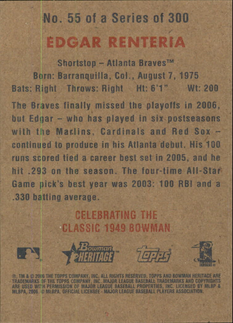 A4937- 2006 Bowman Heritage BB # S 1-300 + Einsätze -du Pick- 15 + Gratis US - Bild 51 von 343