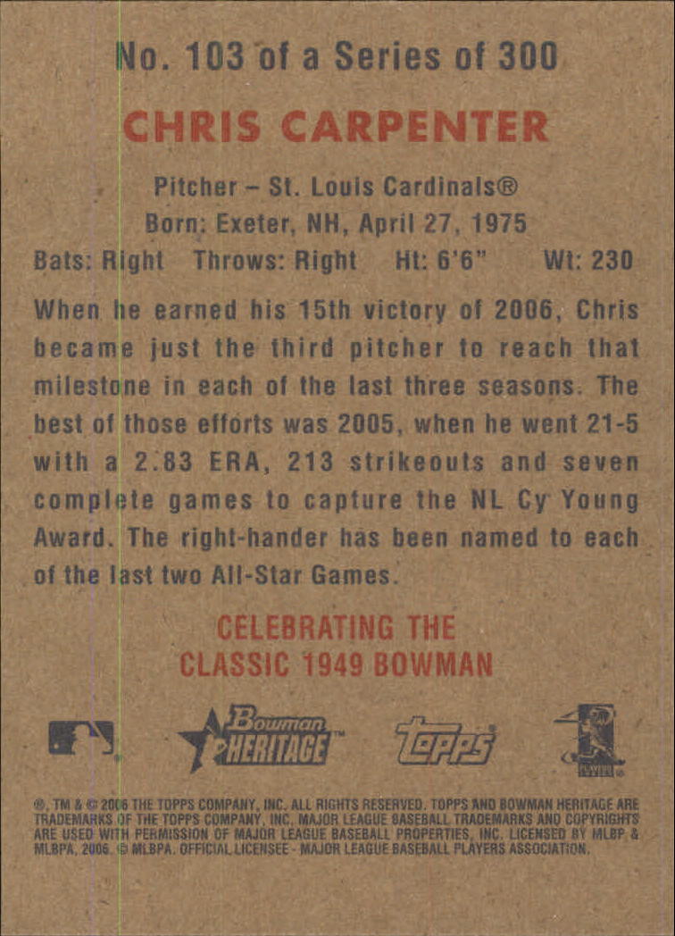 A4937- 2006 Bowman Heritage BB # S 1-300 + Einsätze -du Pick- 15 + Gratis US - Bild 91 von 343