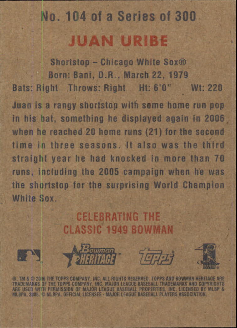 A4937- 2006 Bowman Heritage BB # S 1-300 + Einsätze -du Pick- 15 + Gratis US - Bild 93 von 343
