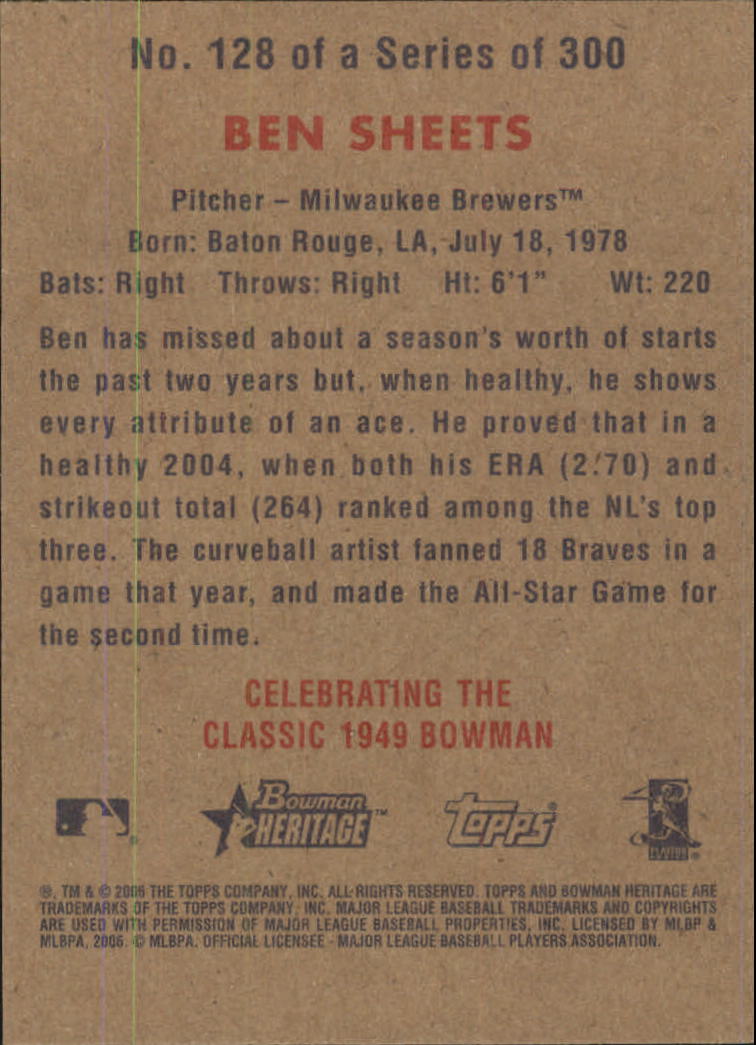 A4937- 2006 Bowman Heritage BB # S 1-300 + Einsätze -du Pick- 15 + Gratis US - Bild 109 von 343