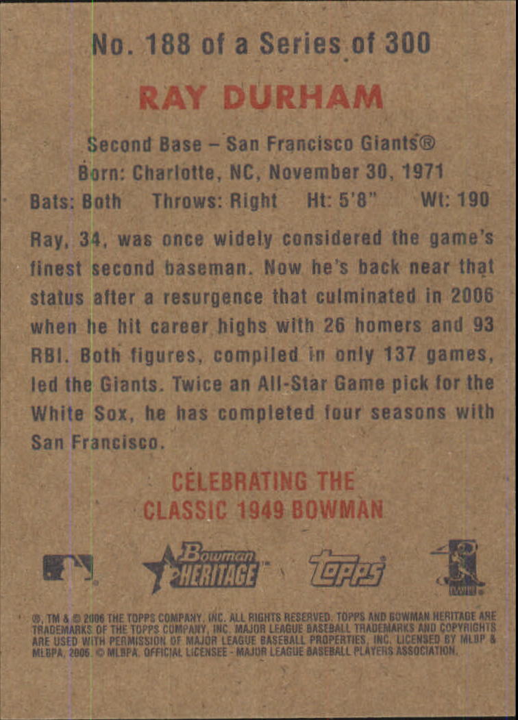 A4937- 2006 Bowman Heritage BB # S 1-300 + Einsätze -du Pick- 15 + Gratis US - Bild 175 von 343