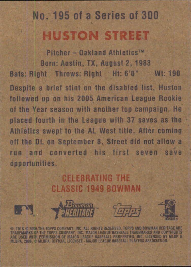 A4937- 2006 Bowman Heritage BB # S 1-300 + Einsätze -du Pick- 15 + Gratis US - Bild 181 von 343
