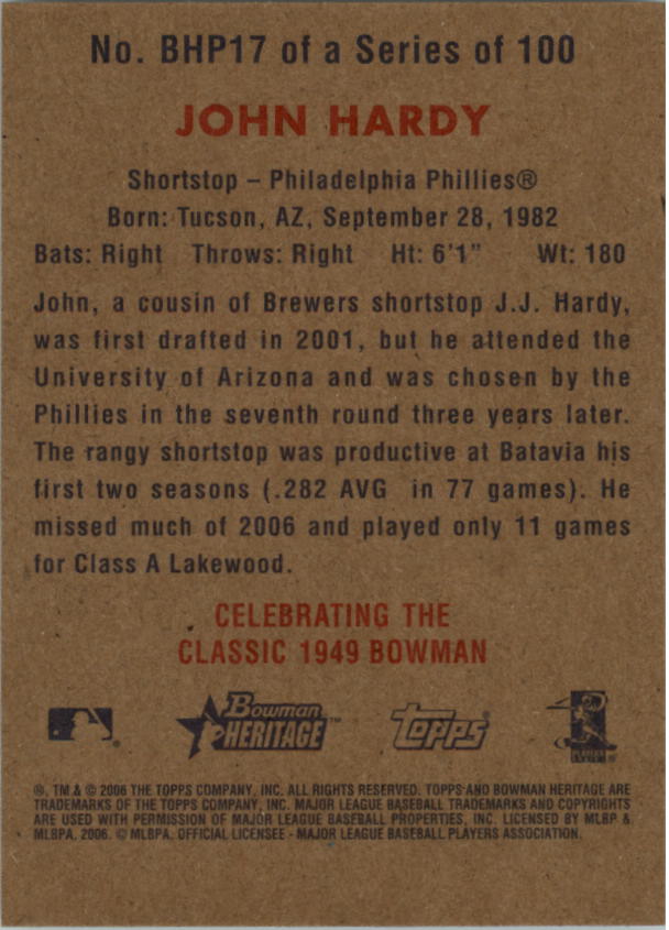 A4937- 2006 Bowman Heritage BB # S 1-300 + Einsätze -du Pick- 15 + Gratis US - Bild 255 von 343