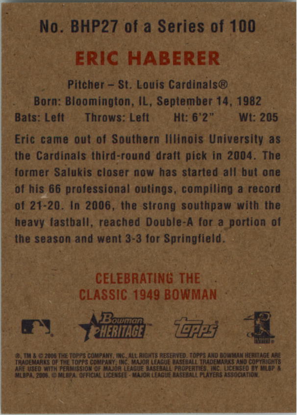 A4937- 2006 Bowman Heritage BB # S 1-300 + Einsätze -du Pick- 15 + Gratis US - Bild 259 von 343