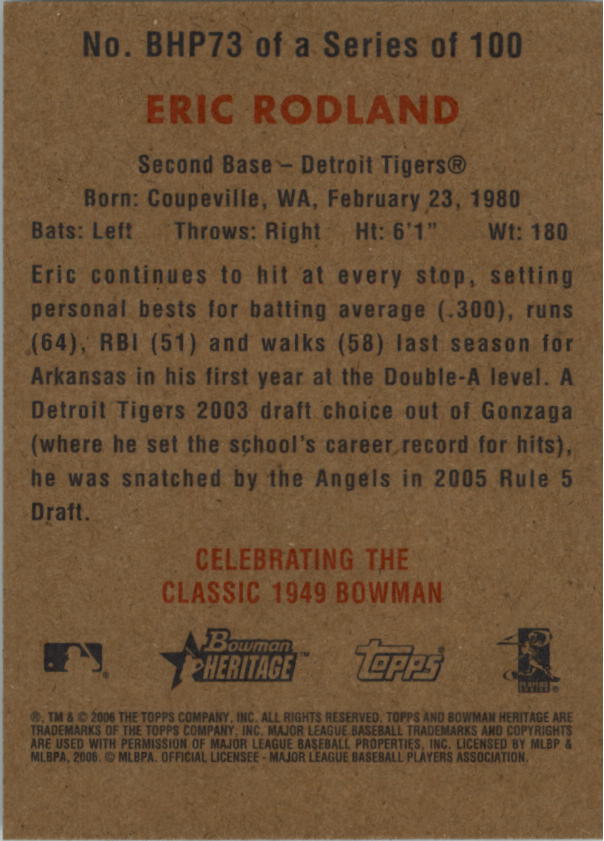 A4937- 2006 Bowman Heritage BB # S 1-300 + Einsätze -du Pick- 15 + Gratis US - Bild 313 von 343
