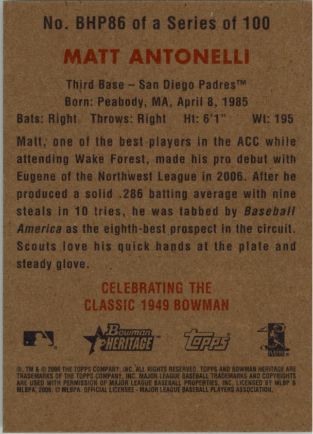 A4937- 2006 Bowman Heritage BB # S 1-300 + Einsätze -du Pick- 15 + Gratis US - Bild 321 von 343