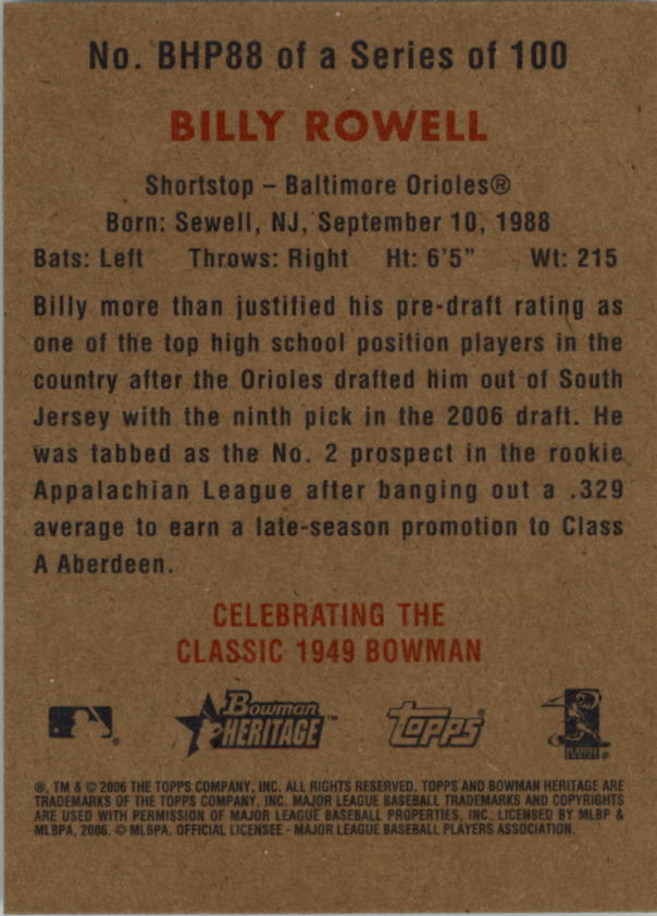 A4937- 2006 Bowman Heritage BB # S 1-300 + Einsätze -du Pick- 15 + Gratis US - Bild 325 von 343