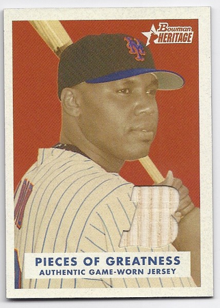 2006 Bowman Heritage Pieces of Greatness #CF Cliff Floyd Bat B
