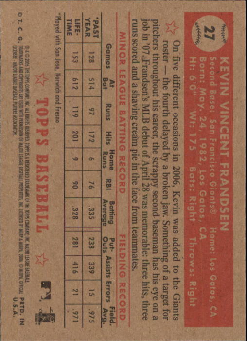 B0002- 2006 Topps '52 Baseball #s 1-200 +Rookies -You Pick- 15+ FREE US SHIP - Picture 49 of 358