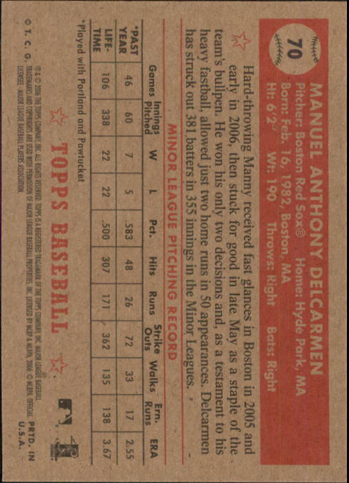 B0002- 2006 Topps '52 Baseball #s 1-200 +Rookies -You Pick- 15+ FREE US SHIP - Picture 123 of 358