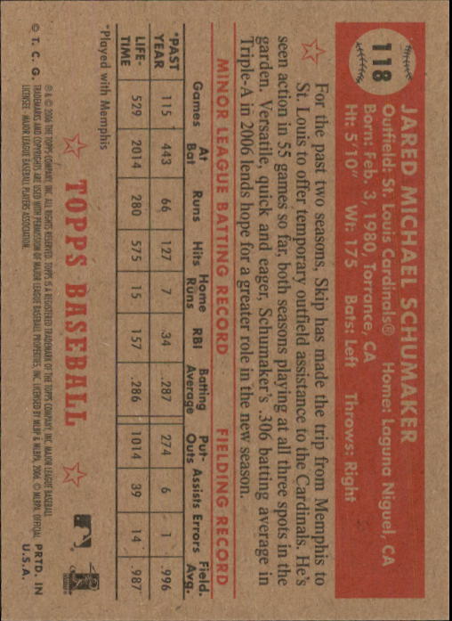 B0002- 2006 Topps '52 Baseball #s 1-200 +Rookies -You Pick- 15+ FREE US SHIP - Picture 211 of 358