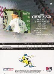 2006 TRISTAR Prospects Plus #2 Luke Hochevar PD back image