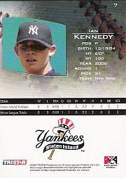 2006 TRISTAR Prospects Plus #7 Ian Kennedy PD back image