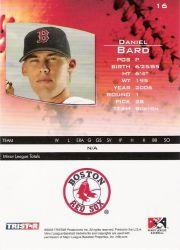 2006 TRISTAR Prospects Plus #16 Daniel Bard PD back image