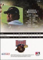 2006 TRISTAR Prospects Plus #17 Brooks Brown PD back image
