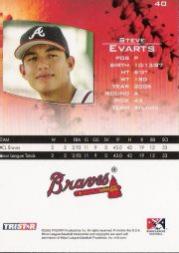 2006 TRISTAR Prospects Plus #40 Steve Evarts PD back image