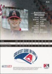 2006 TRISTAR Prospects Plus #54 Brandon Wood back image
