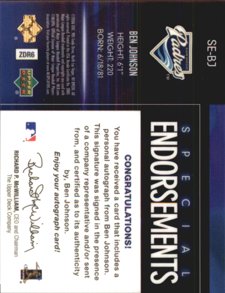 Upper Deck Special 2006 F/X endosos especiales automático tú eliges - Imagen 11 de 73