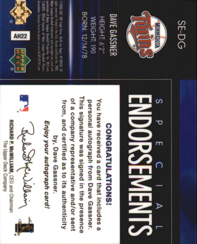 Upper Deck Special 2006 F/X endosos especiales automático tú eliges - Imagen 23 de 73