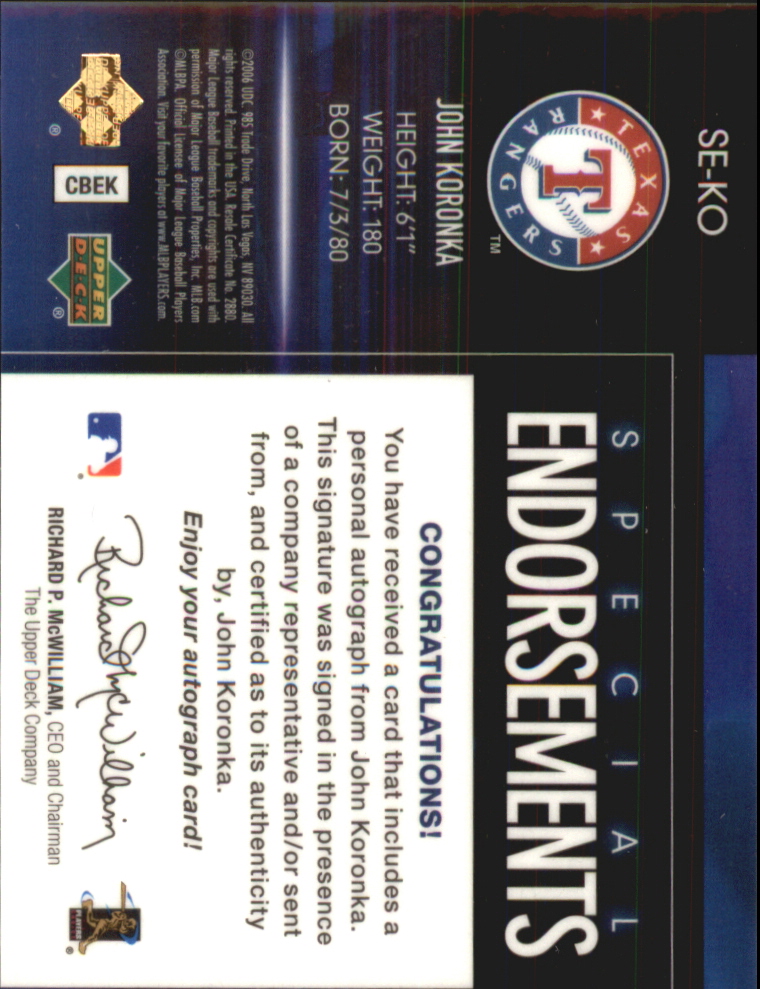 Upper Deck Special 2006 F/X endosos especiales automático tú eliges - Imagen 49 de 73