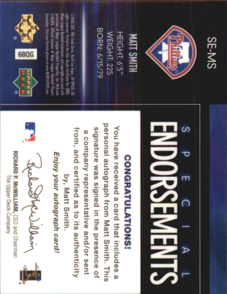 Upper Deck Special 2006 F/X endosos especiales automático tú eliges - Imagen 53 de 73