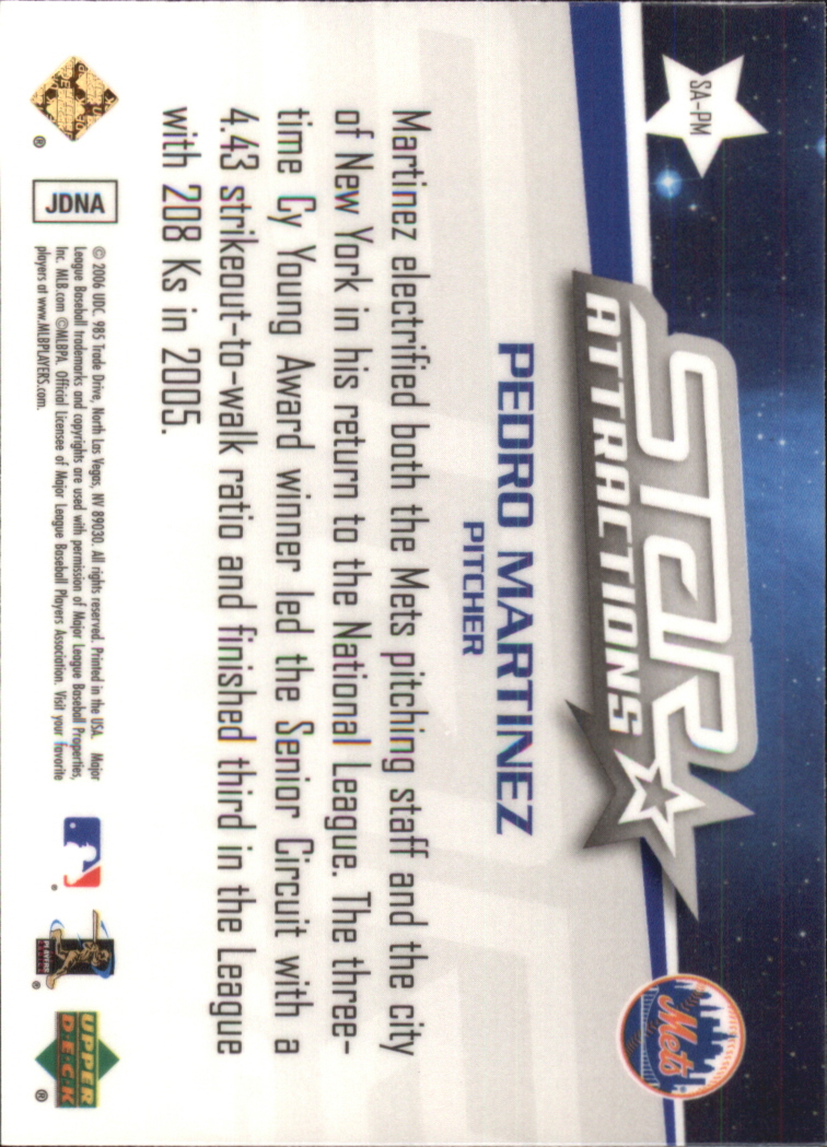 2006 Upper Deck Special F/X Star Attractions #PM Pedro Martinez