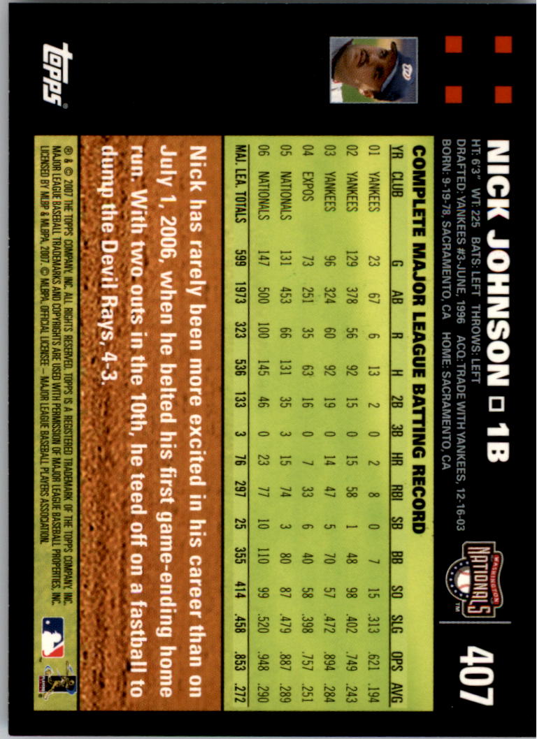 2007 Topps Baseball (Pick Card From List 247-491) C78 04-24 - Picture 251 of 377