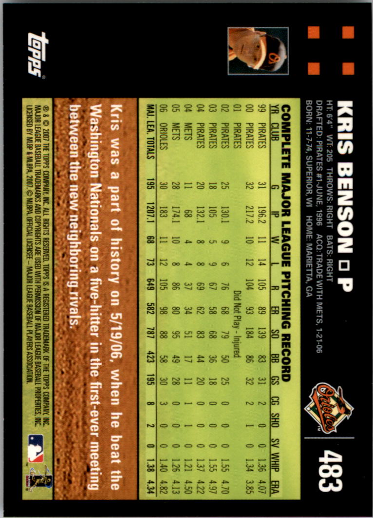 A0058- 2007 Topps Baseball Cards 247-491 +Rookies -You Pick- 15+ FREE US SHIP - Picture 418 of 434