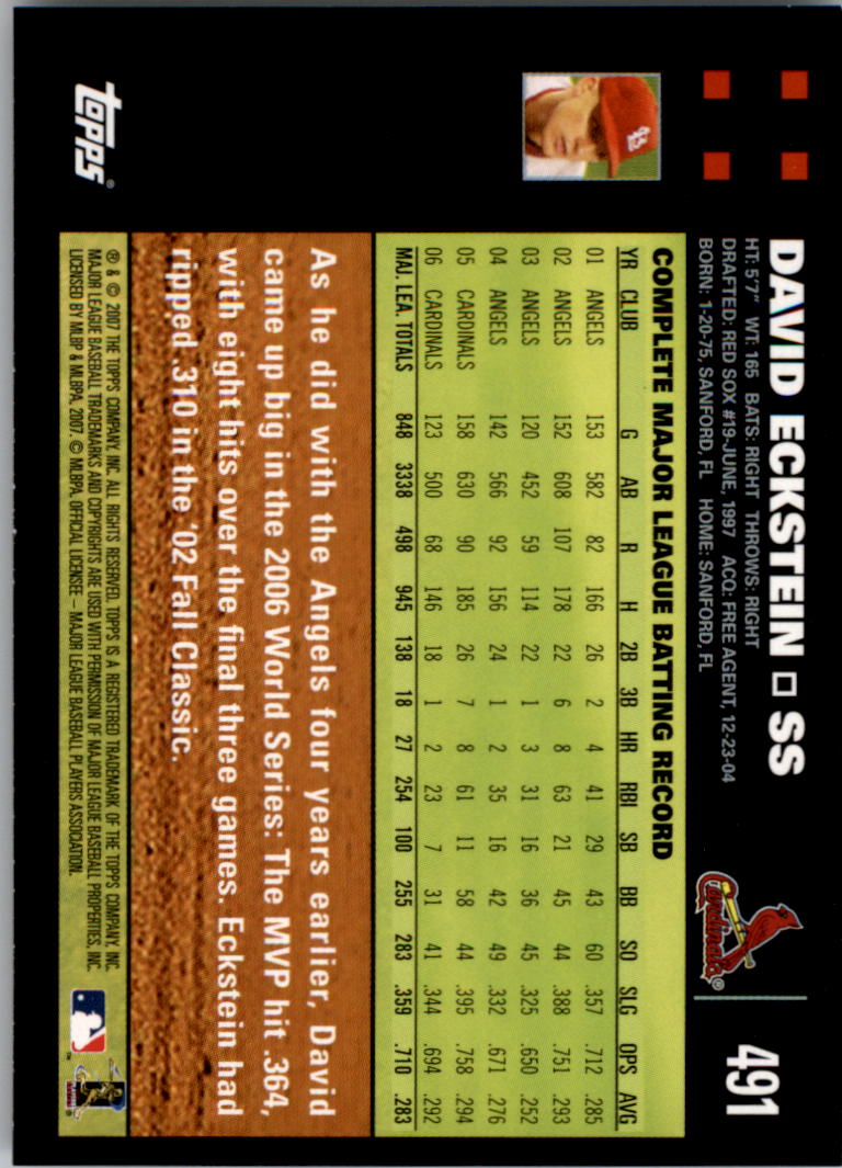 A0058- 2007 Topps Baseball Cards 247-491 +Rookies -You Pick- 15+ FREE US SHIP - Picture 434 of 434