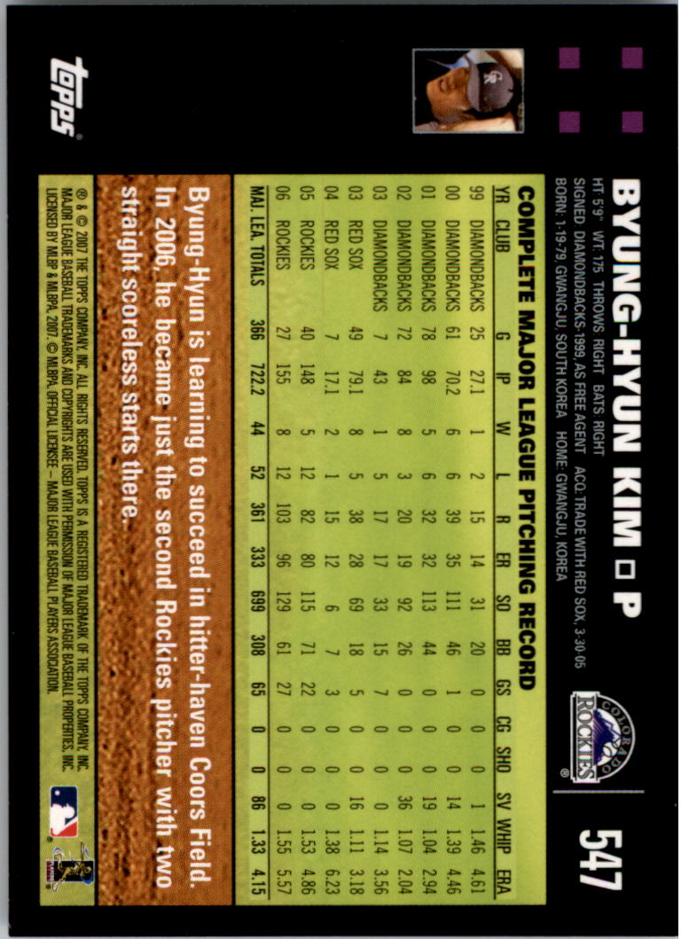 A0058- 2007 Topps Baseball Karten 492-661 + Einsätze -du Pick- 15 + Gratis US - Bild 107 von 317