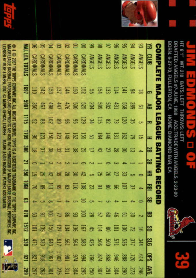 B4549- 2007 Topps Rot Rücken BB Karten 1-250 Parallel -du Pick- 15 + Kostenlose - Bild 77 von 493