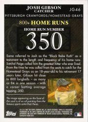2007 Topps Gibson Home Run History #JG46 Josh Gibson back image