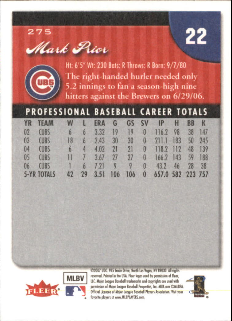 A1724- 2007 Fleer Baseball Cards 251-400 +Inserts -You Pick- 15+ FREE US SHIP - Picture 51 of 327