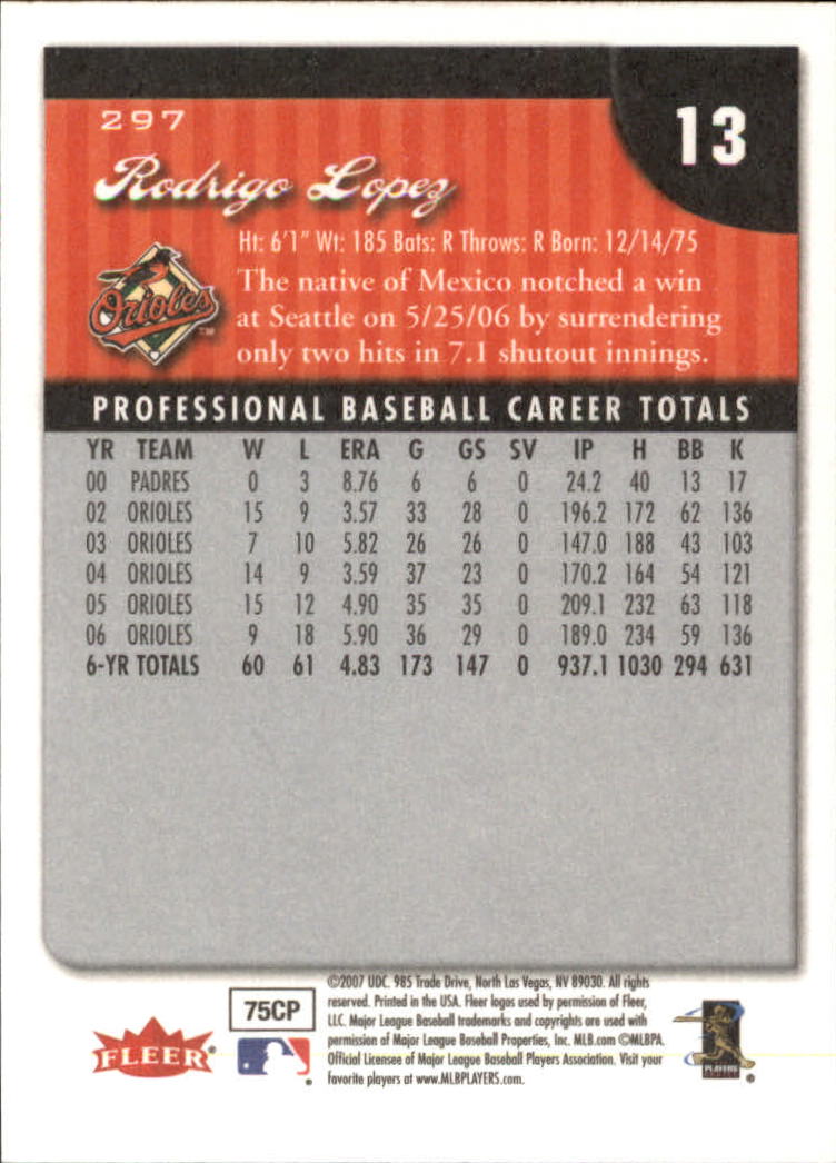 A1724- 2007 Fleer Baseball Cards 251-400 +Inserts -You Pick- 15+ FREE US SHIP - Picture 91 of 327