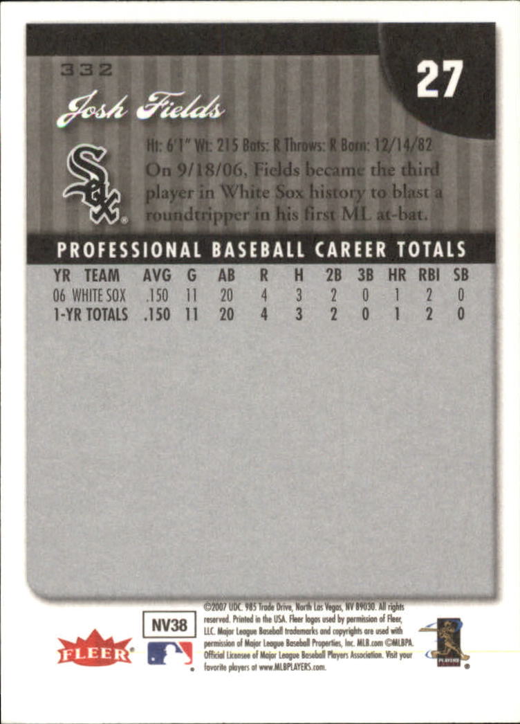 A1724- 2007 Fleer Baseball Cards 251-400 +Inserts -You Pick- 15+ FREE US SHIP - Picture 161 of 327